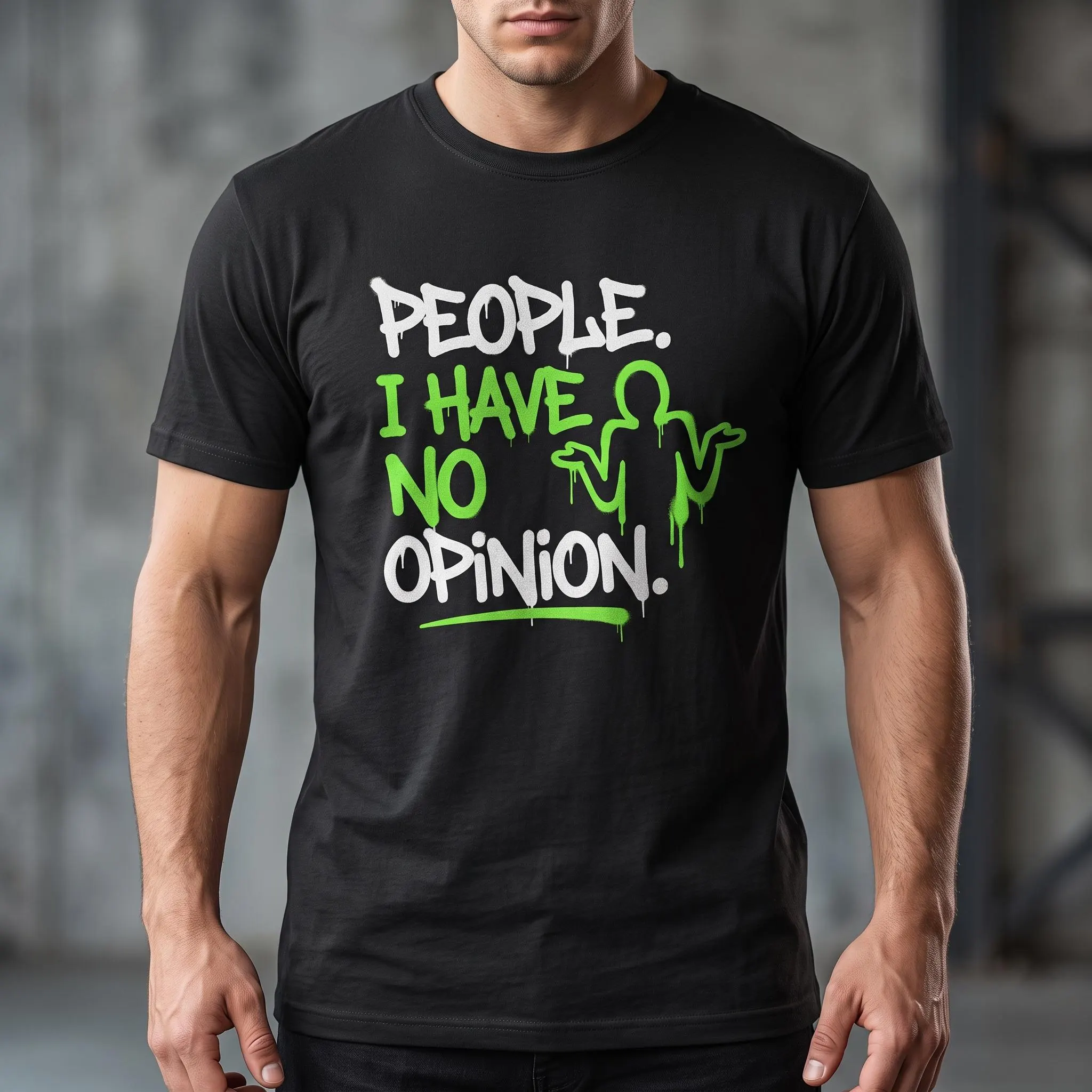 People I Have No Opinion T-Shirt, Funny Sarcastic Shirt, Shrug Graphic Tee, Introvert Gift, Aesthetic Streetwear, Unisex Casual Graphic Top