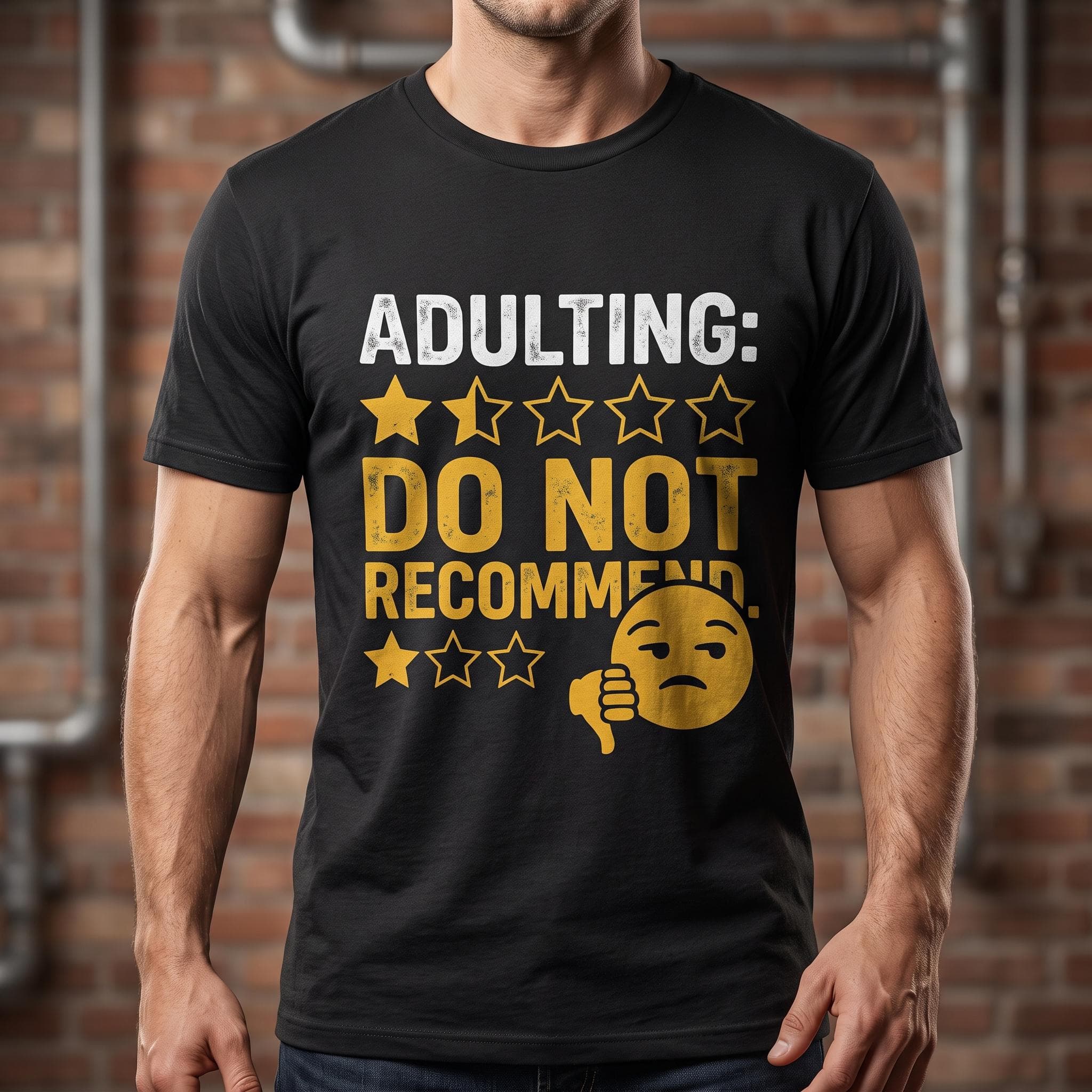 Adulting Do Not Recommend T-Shirt, Funny Sarcastic Shirt, Tired Adult Gift, Relatable Humor Tee, Work Life Balance Shirt, Introvert Graphic